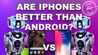 Are iPhones better than Android Phones? | AI Robot Debate | Late Night AI