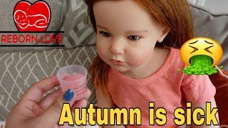 Reborn Child Autumn is sick Reborn Role play | Reborn Love