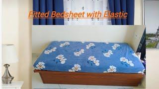 Sewing easy Fitted Bedsheet with Elastic.