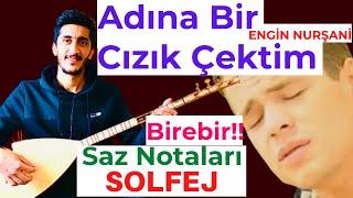 DRAWING ON BEHALF OF ENGİN NURŞANİ~SAZ NOTES SOLFEJ| I took a scratch on behalf of Baglama Solfege