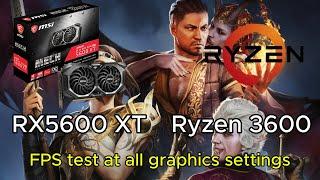 RX5600 XT + Ryzen 5 3600 | Baldur's Gate 3 | Tested on all graphics settings