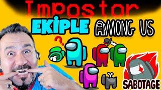 İMPOSTOR OLARAK YALANIMA HERKES 2 KEZ İNANDI! | EKİPLE AMONG US OYNUYORUZ