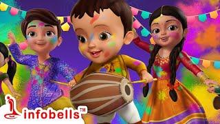 Holi Aayi Re, Holi Aayi Re -  Holi Ki Masti! | Hindi Rhymes for Children | Infobells #hindirhymes