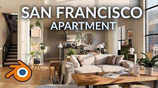 San Francisco Apartment (Blender 3D interior visualization)