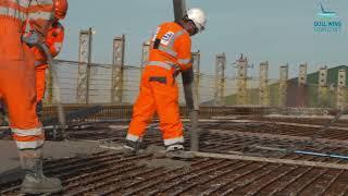 Concrete pour at Gull Wing Bridge - Farrans Construction