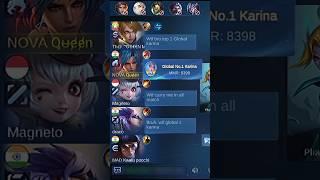 When Top 1 Global Karina Play Solo Rank!! (Team Shocked?!) #shorts #ytshorts_