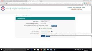 How to Create / Set the New password for UAN account online