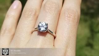 White Topaz Engagement Ring