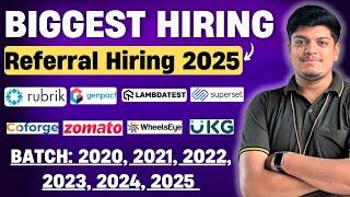  Superset, UKG, Slice, Genpact , Zomato Referral Hiring | Off Campus Drive 2025-28, 2020-2024 BATCH