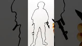 Drawing of Indian Army easily step by step#himesh  by ,#Himesh Ke Art #drawing #shorts