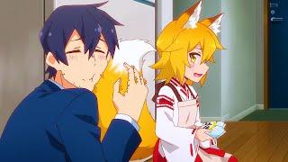 Stressed Salaryman Accidentally Gets Adopted by a Fox Demigod - Anime Recap