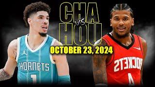 Charlotte Hornets vs Houston Rockets Full Game Highlights - October 23, 2024 | 2024-25 NBA Season