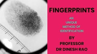 Finger Prints|Finger Print Identification|Dr Dinesh Rao|Forensic Expert....!