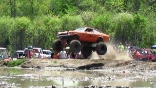 Chevy Vega Gets Air At Waterman Mud Bog