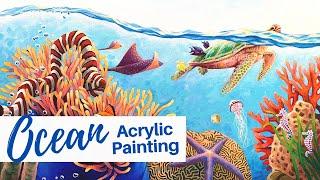 Painting Ocean Animals  (Time-Lapse) | Animal Art Therapy