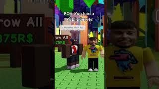 POV: You Join a Public Server (Grow a Garden)... #shorts  #roblox