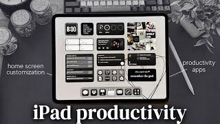 iPadOS 18: iPad Productivity Setup | Dark Aesthetic | New iPadOS 18 Features