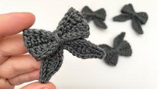 Бантик гачком | Crochet bow (Eng text) | Бантик крючком