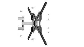 TV11-443W Full Motion TV Wall Mount for 23″ to 55″