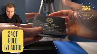 1/1 24CT GOLD AUTO ON A NAPKIN! | 2022-23 Futera Unique World Football Box Opening And Review.