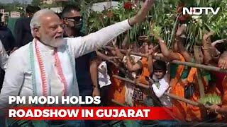 PM Modi Holds Roadshow In Gujarat