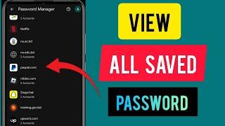 как просмотреть все сохраненные пароли на Android