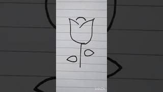 #how to #draw a #rose #doodle #art #trending #shorts