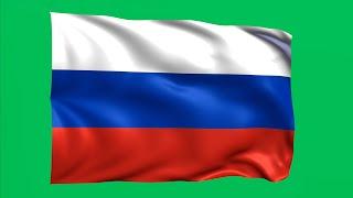 ANIMATED RUSSIA FLAG FOR GREEN SCREEN!