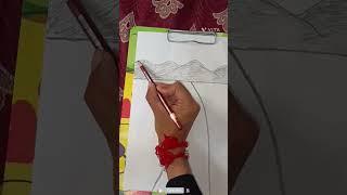 Draw a beautiful Scenery #subscribe #artandlearn #drawing #art #artndraw #drawingtutorials #sketch