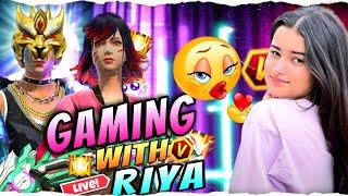 CUTE FREEFIRE GIRL LIVE STREAM -LIVE GUILD TEST 1 V 2 #freefirelive#girllive#nonstoplive#gwriya