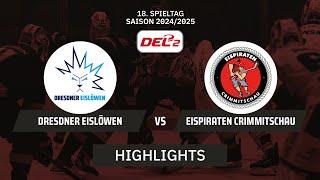 DEL2: Dresdner Eislöwen vs. Eispiraten Crimmitschau | Highlights - 18.Spieltag | SDTV Eishockey