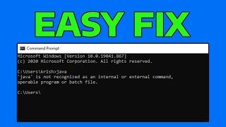 Windows 11/10/8/7 Javac is Not Recognized as an Internal or External Command
