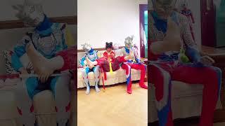 哪吒给赛罗他们表演时被挠脚心 #赛罗奥特曼 #兒童動畫#奧特曼 #你相信光吗