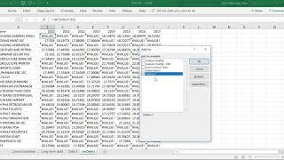 Reshape panel data in Excel