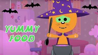 YUMMY FOOD  MEOW MEOW KITTY SONG  Songs For Kids