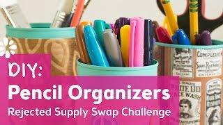 DIY Pencil Organizers | Rejected Supply Swap Challenge with Karen Kavett | Sea Lemon