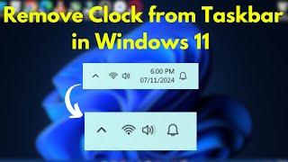 How to Remove Clock from Taskbar in Windows 11 – Urdu/Hindi Tutorial