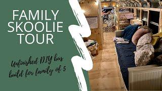 JUST MOVED IN! Bus Tour (Unfinished build) - School Bus Conversion - SKOOLIE video