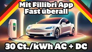 30 Ct./kWH mit Fillibri fast überall in Deutschland laden! So geht's. Tesla Model Y Standard Range