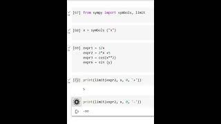 SymPy Limits  #python, #pythoncode, #pythonshorts, #integration, #sympy, #pythonsympy, #codeshorts