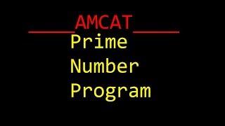 Prime number program AMCAT . JAVA CLASSMATE