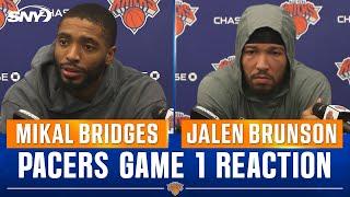 Jalen Brunson and Mikal Bridges on adjustments Knicks will make for Game 2 vs Pacers