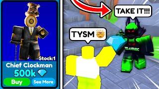  OMG!!!  TELANTHRIC BOUGHT MY CHIEF CLOCKMAN FOR OVERPRICE  - Toilet Tower Defense | Roblox