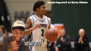 Borey Obama Reacts To His College Highlights *INSANE BAG WORK*