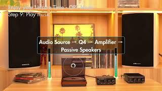 How to connect a cd player via optical cable to Fosi Audio Q4?