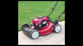 How to fix a mower with a stuck pull cord after tipping it over