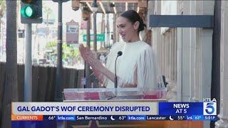 Gal Gadot's Hollywood Walk of Fame ceremony disrupted by protestors