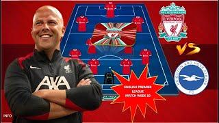 LIVERPOOL VS BRIGHTON AND HOVE ALBION ~ LIVERPOOL Best Predicted Lineup Premier League Week 10 24/25