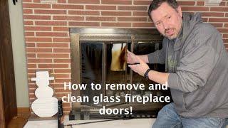 How to remove and clean glass fireplace doors