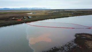 Race to clean up Russia oil spill hampered by strong winds